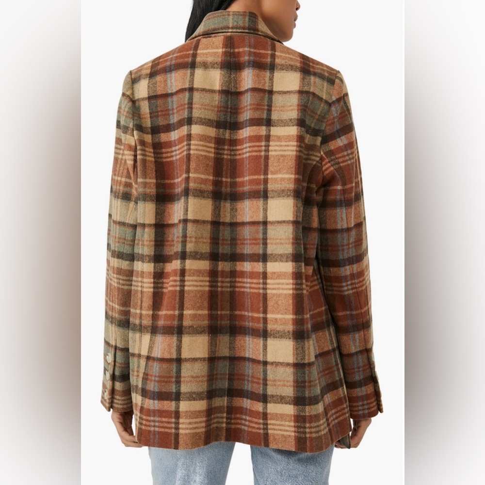 Free People Mari Plaid Double-Breasted Blazer - Picture 10 of 14